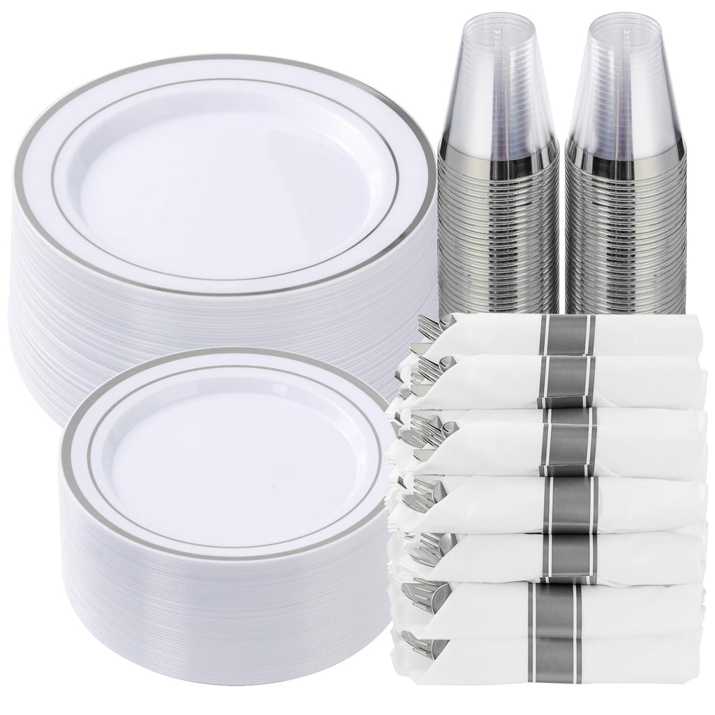 Goodluck Pre Rolled Plastic Dinnerware Set