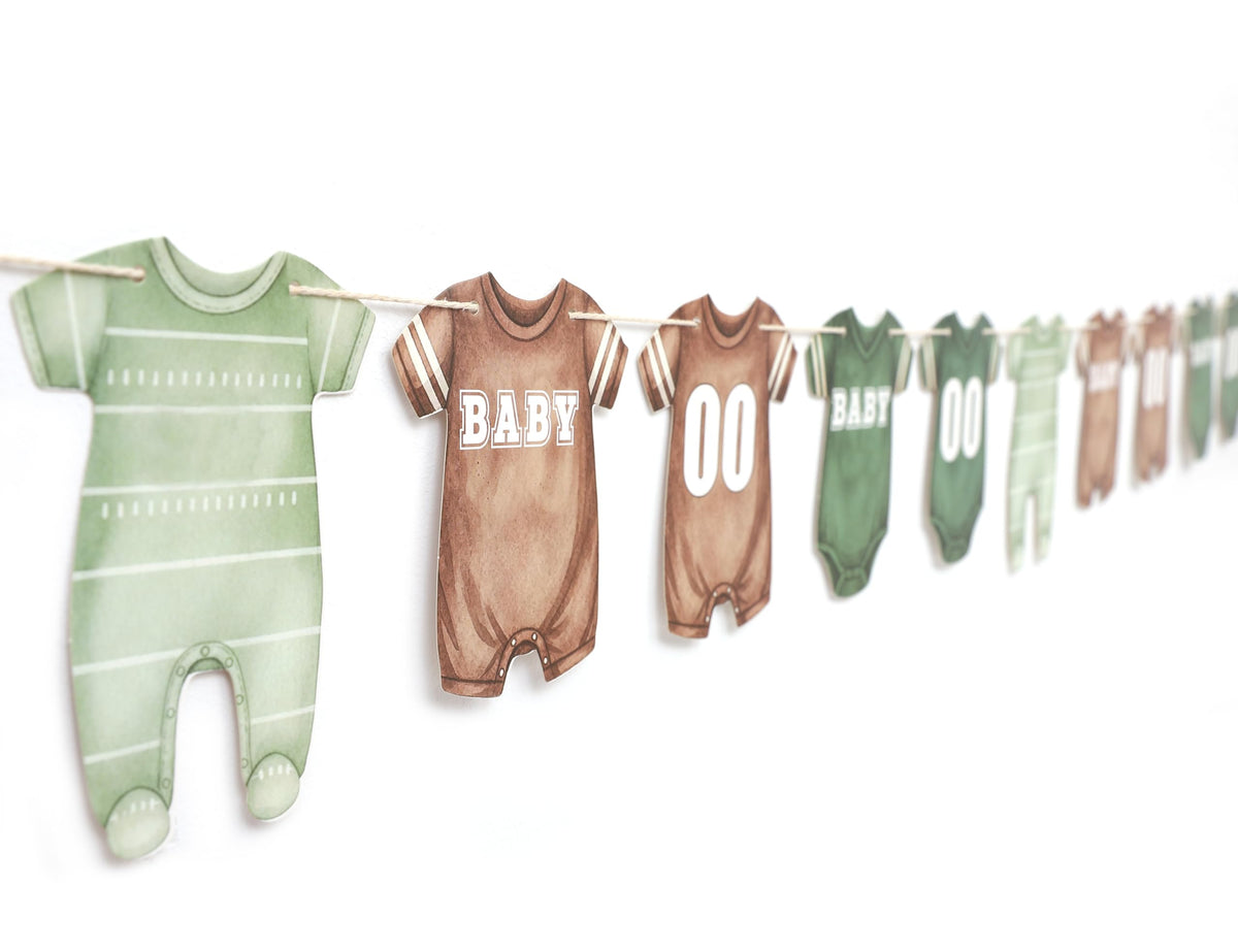 Golf-Themed Baby Shower Bodysuit Banner Decoration