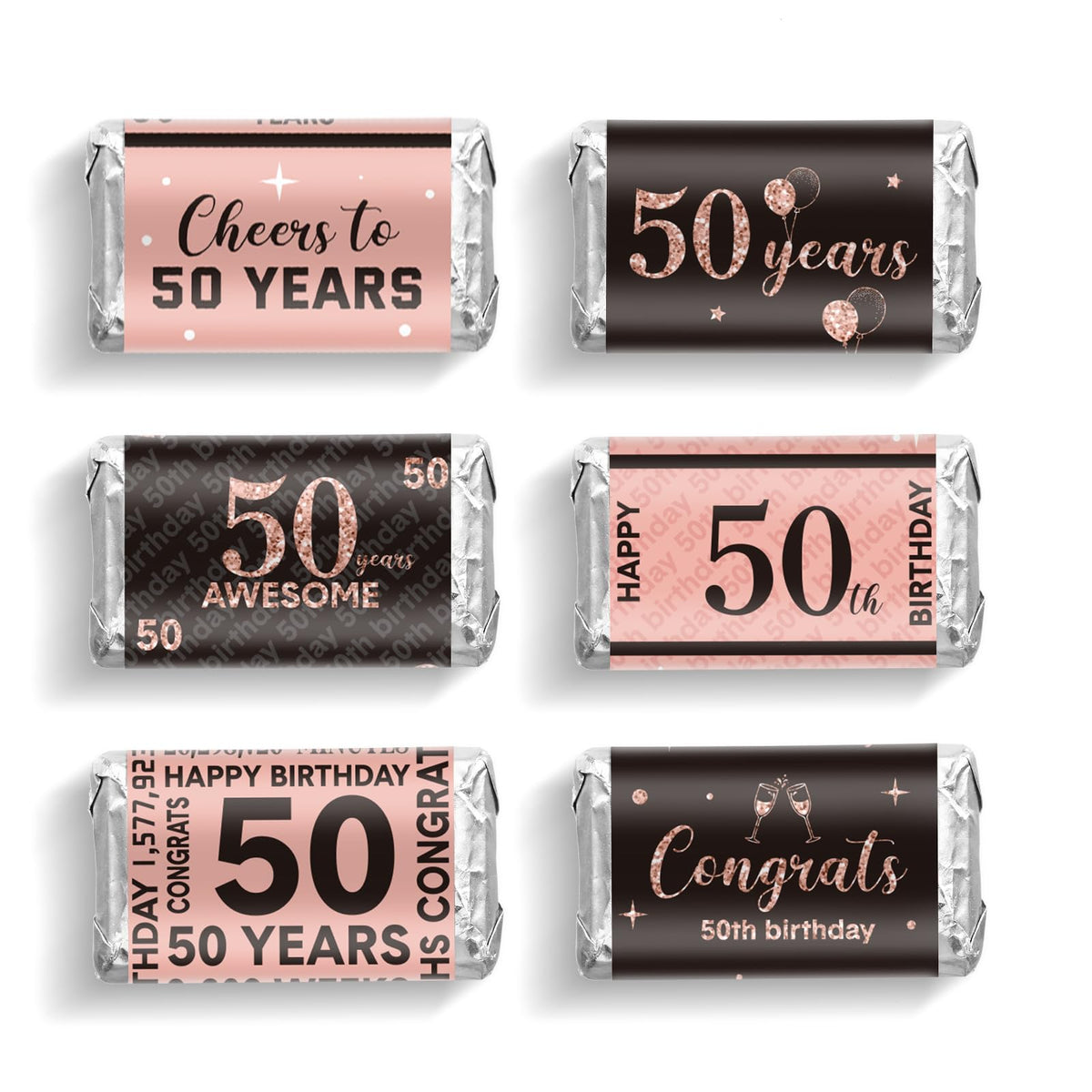 90-Piece Birthday Candy Wrapper Sticker Set for Party Favors
