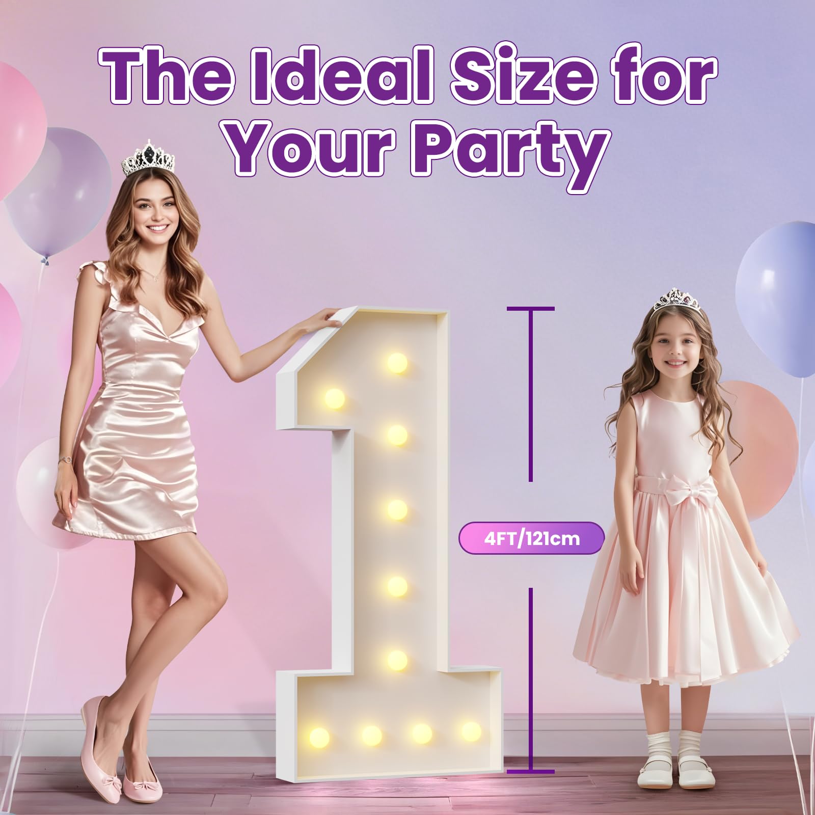 Marquee Numbers Large 20th-Birthday Decorations: 4ft Light Up Numbers 20