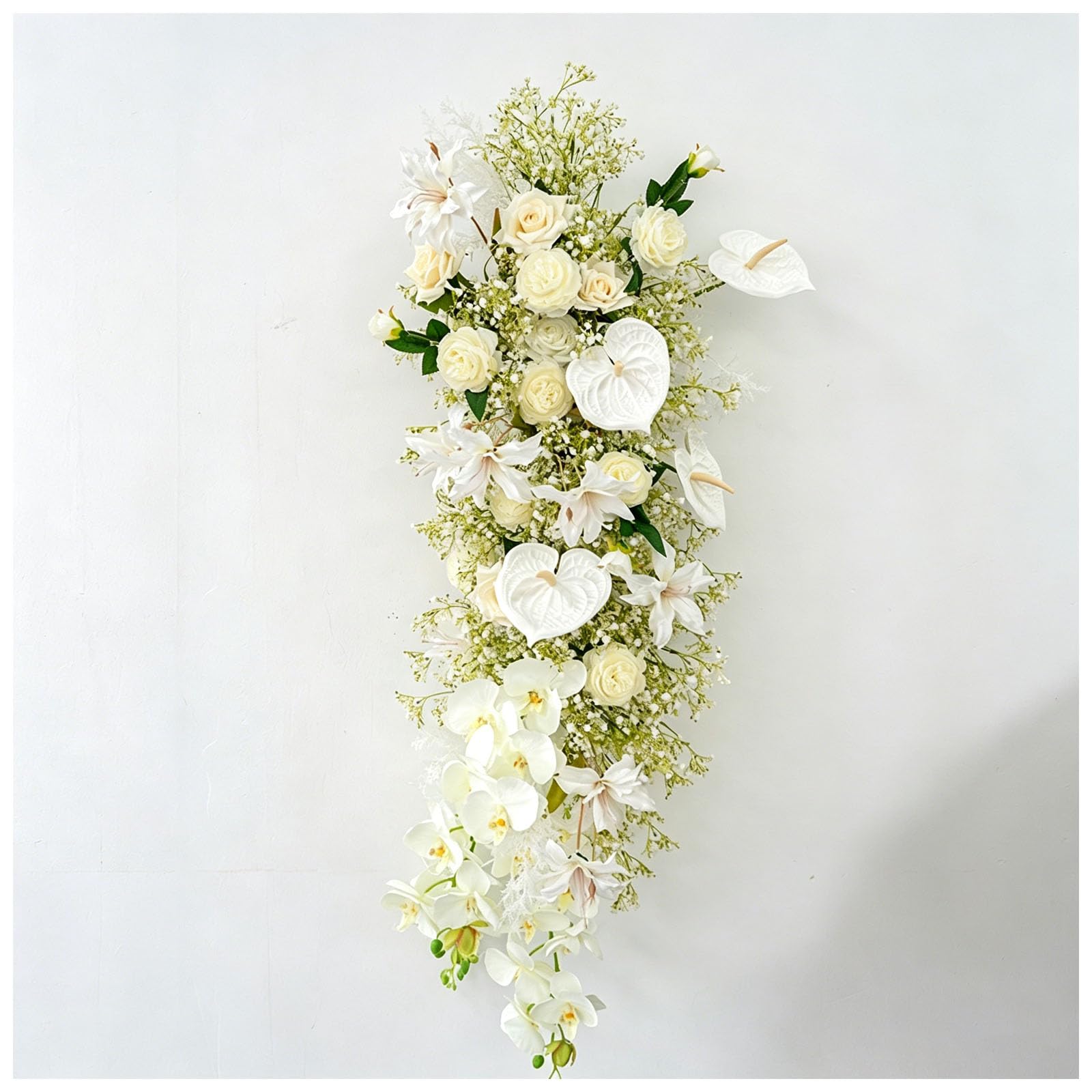 JQGADL Engagement Hanging Flowers, Decorative Flower Pairs, Ceremony Floral Decor, Artificial Hanging Flower Pairs for Venue Styling, for Parties, Wedding Banquets, Hotel