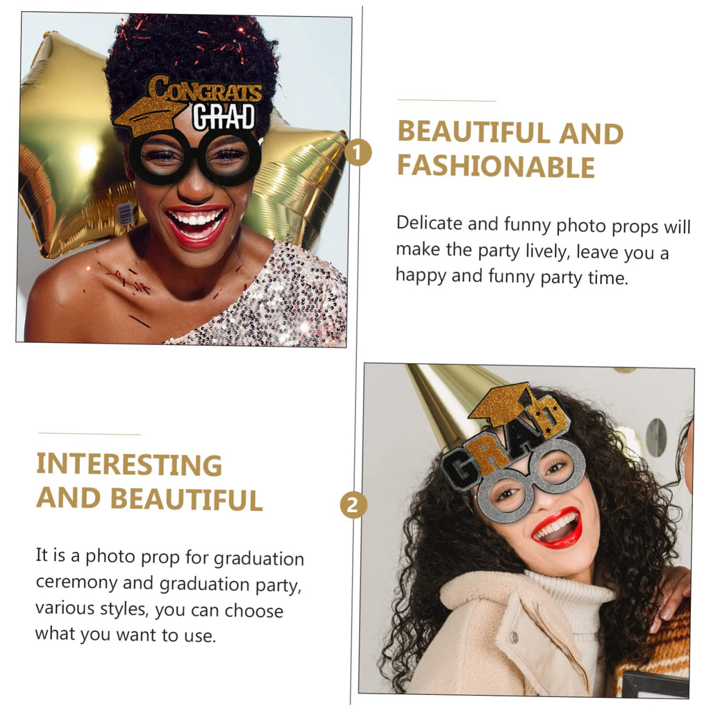 TOPPERFUN 6pcs Graduation Cap Glasses Fun Photo Props for Graduation Parties Great for Classmates and Celebrations Wearable Eyewear for Memorable Moments
