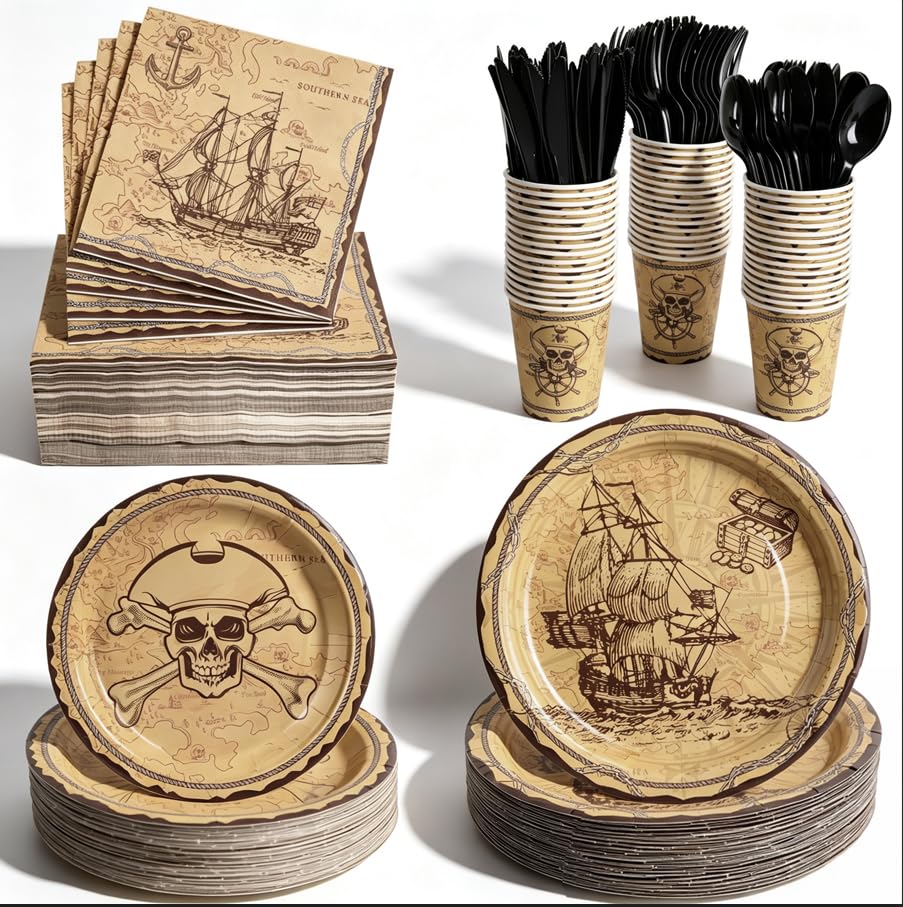 400-Piece Disposable Party Tableware Set for Celebrations