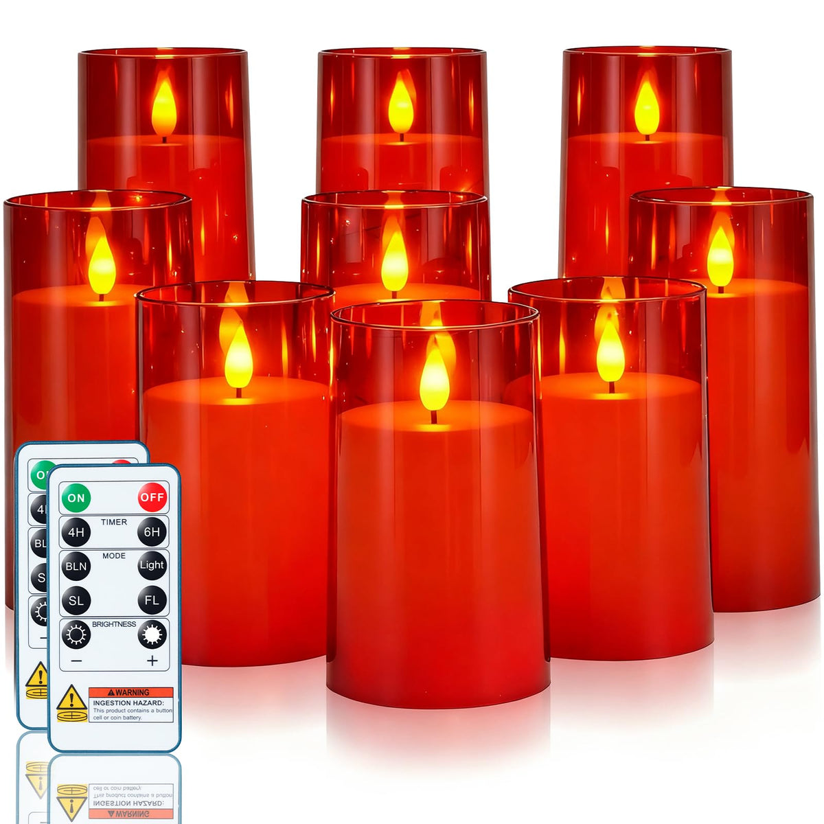 Acrylic Flameless Candle Set for Parties & Home Decor