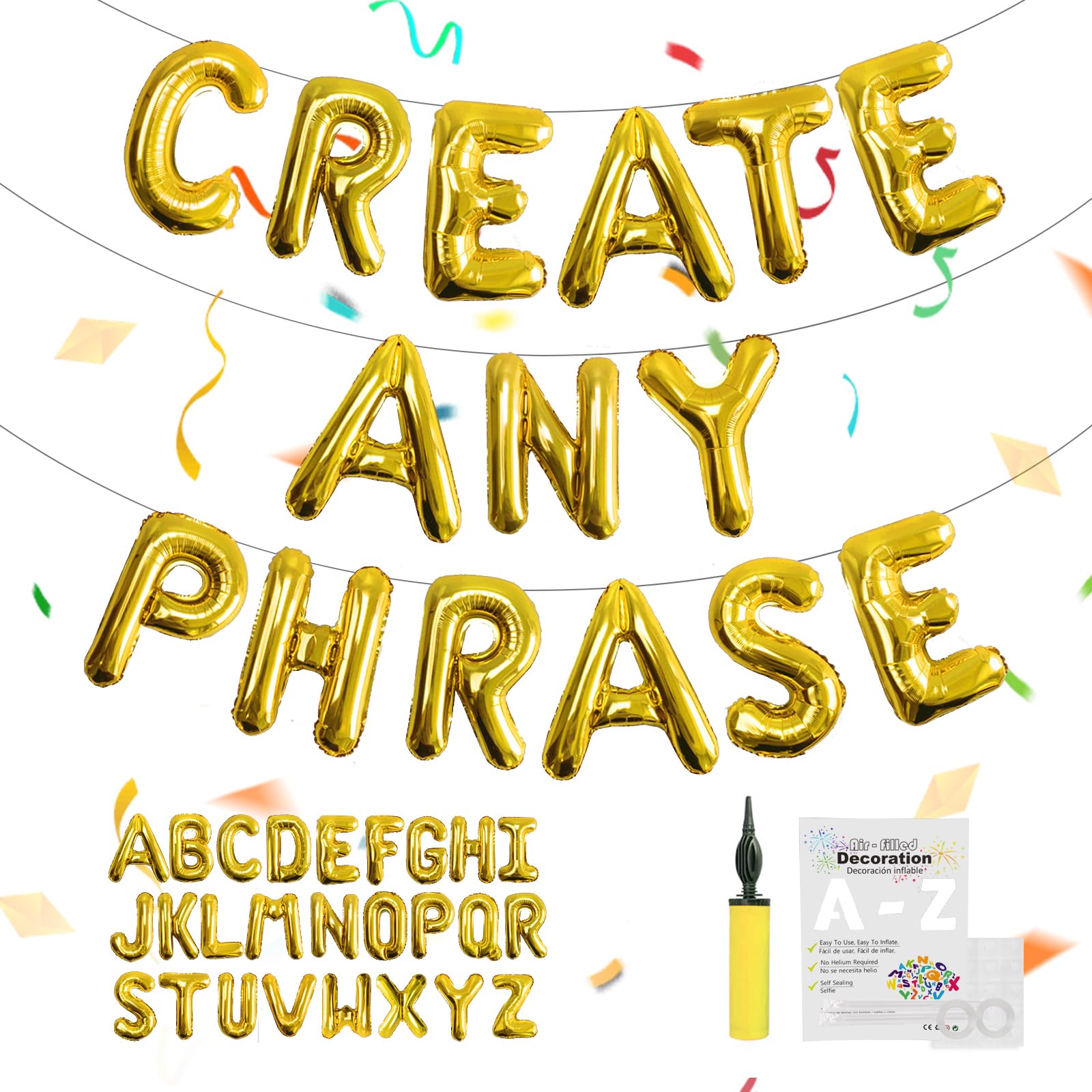 16-Inch Foil Alphabet Letter Balloons for Custom Party Banners