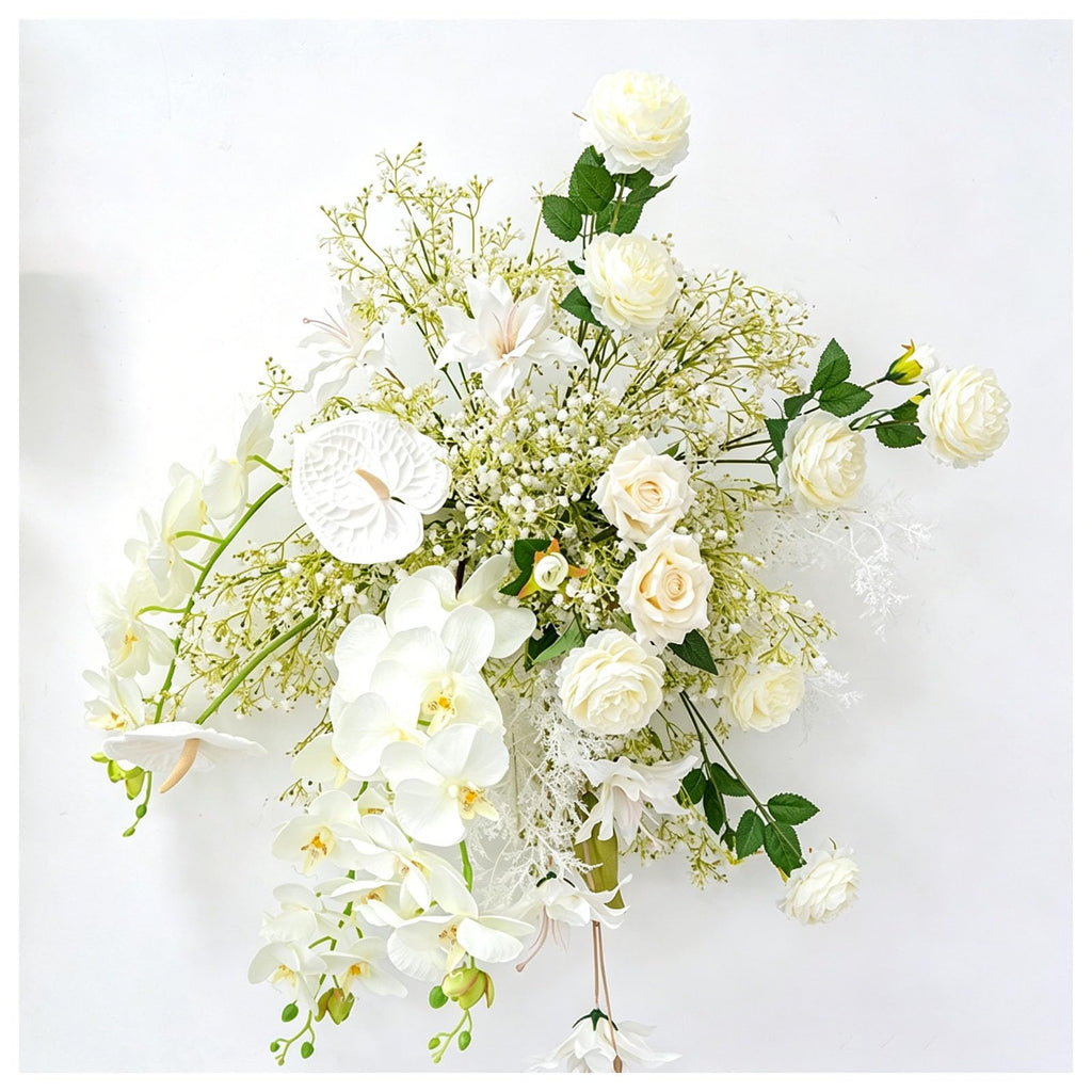 JQGADL Engagement Hanging Flowers, Decorative Flower Pairs, Ceremony Floral Decor, Artificial Hanging Flower Pairs for Venue Styling, for Parties, Wedding Banquets, Hotel
