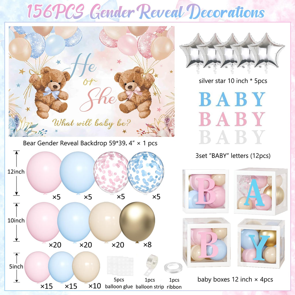 BIENAN Gender Reveal Decorations