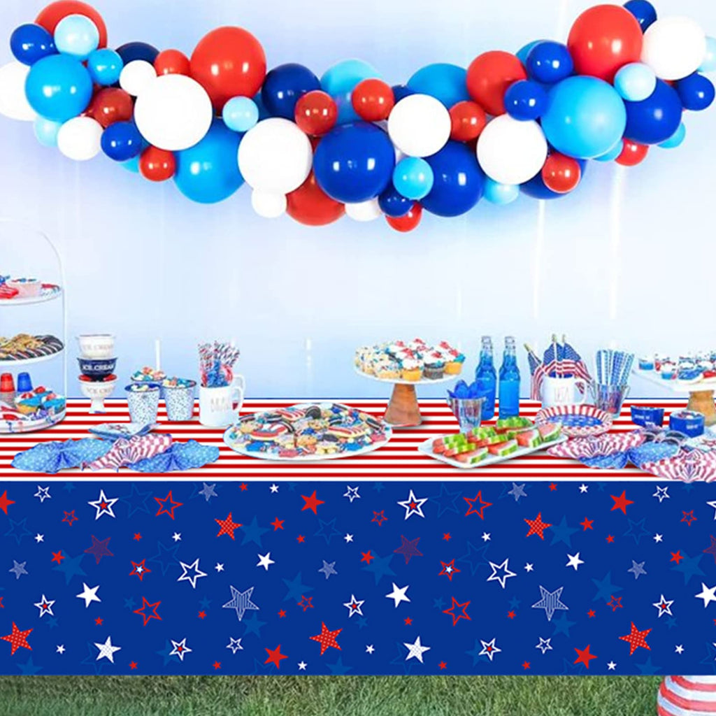 4th of July Patriotic Plastic Tablecloth Party Decor