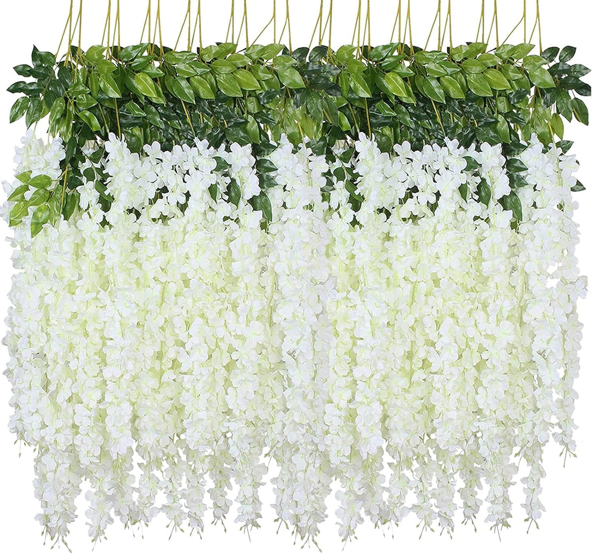 12-Piece Artificial Wisteria Hanging Garland for Wedding Decor