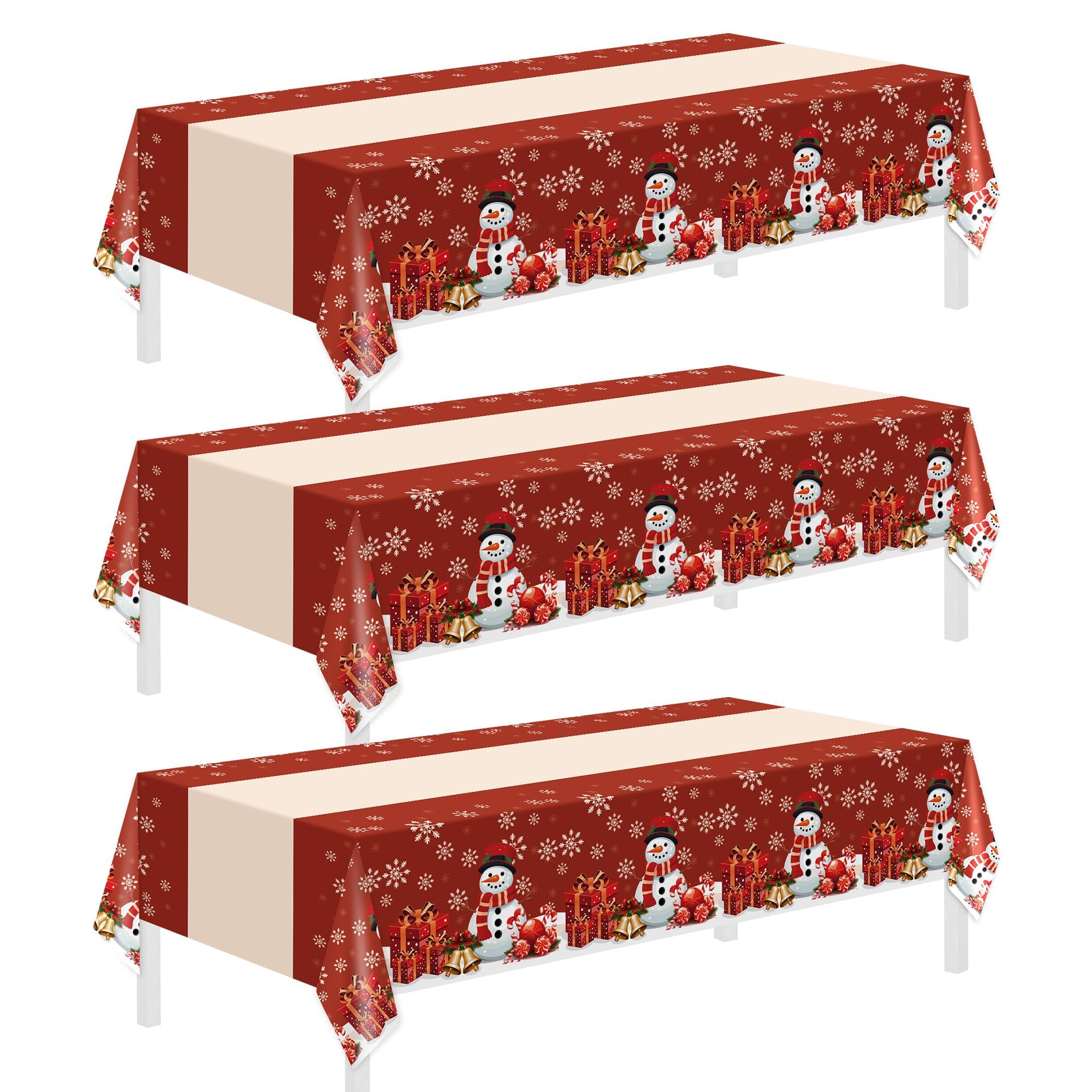 54 x 108-Inch Disposable Plastic Party Tablecloth Cover