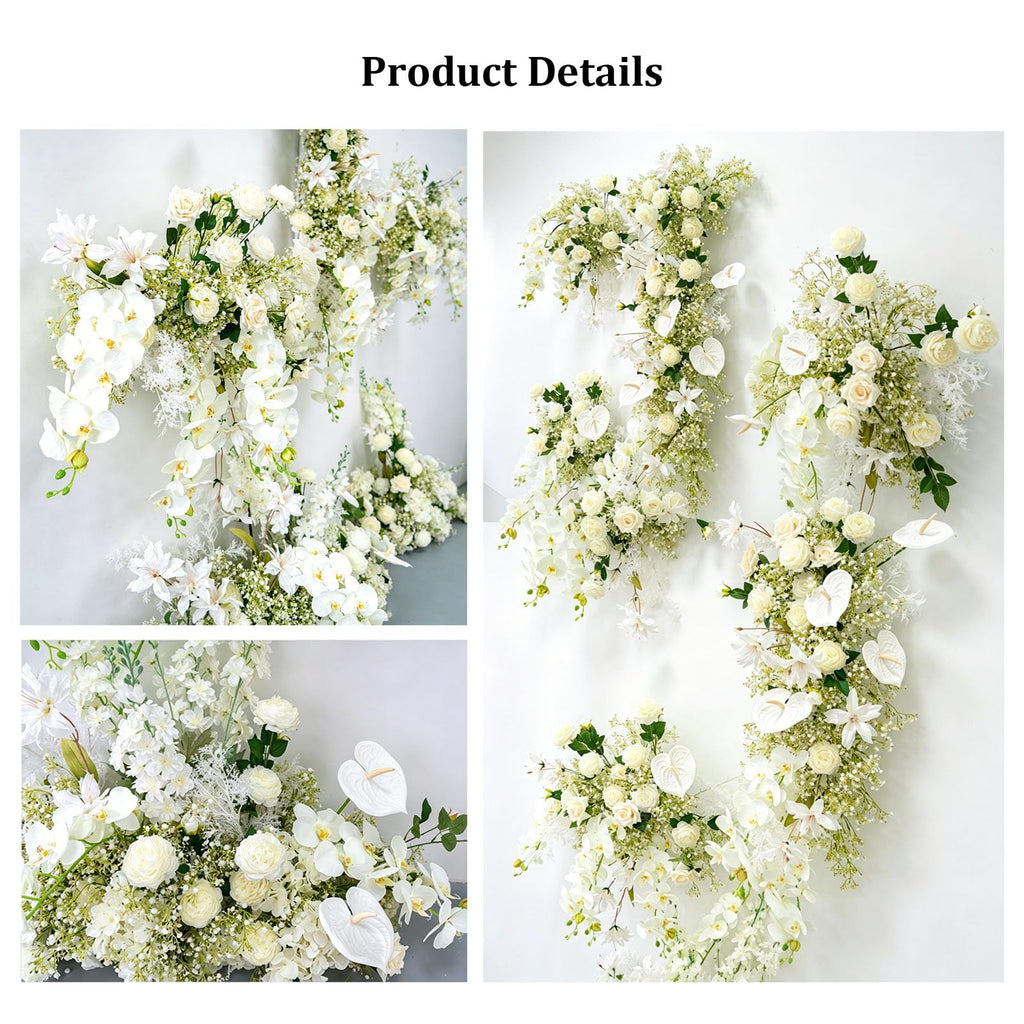 JQGADL Engagement Hanging Flowers, Decorative Flower Pairs, Ceremony Floral Decor, Artificial Hanging Flower Pairs for Venue Styling, for Parties, Wedding Banquets, Hotel