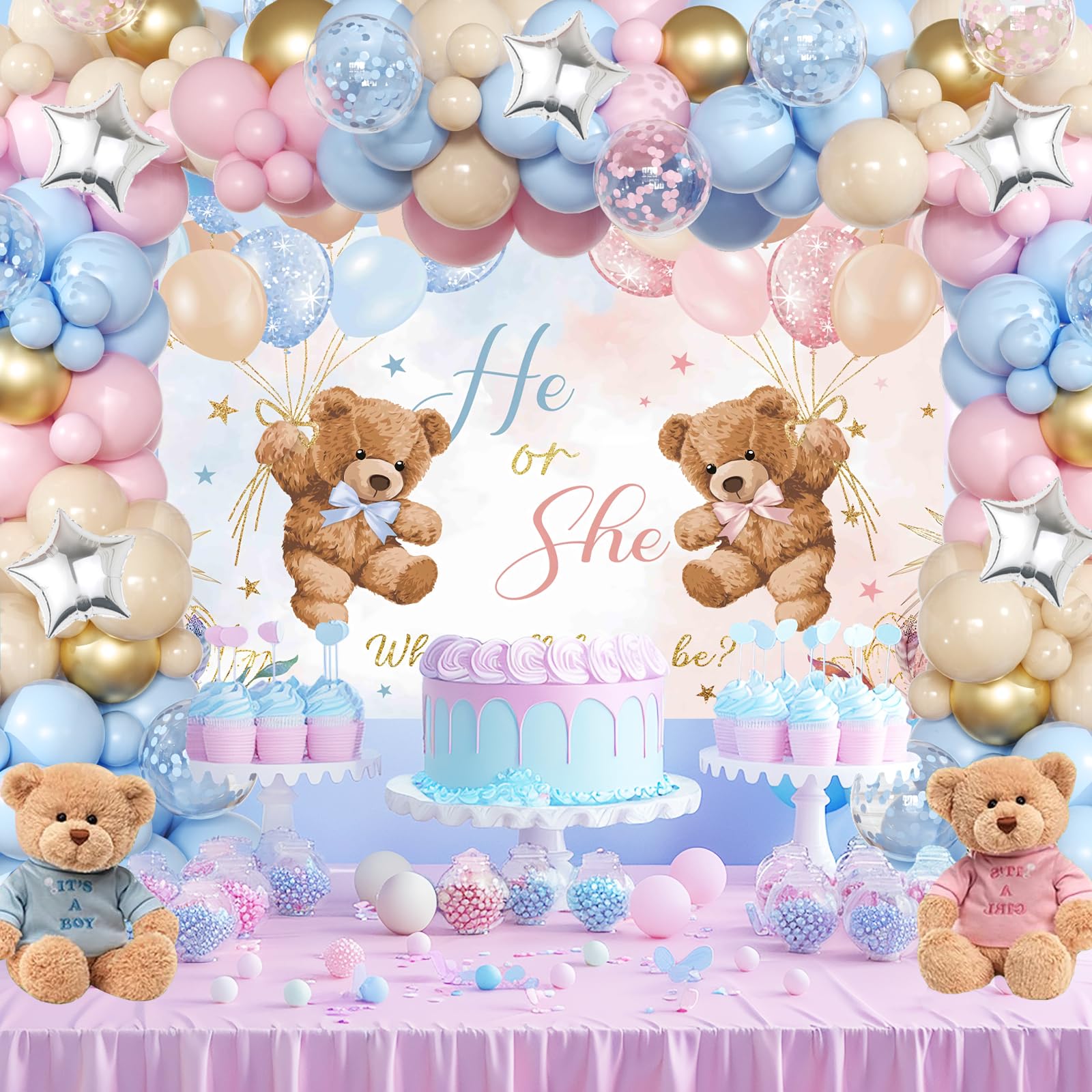 BIENAN Gender Reveal Decorations