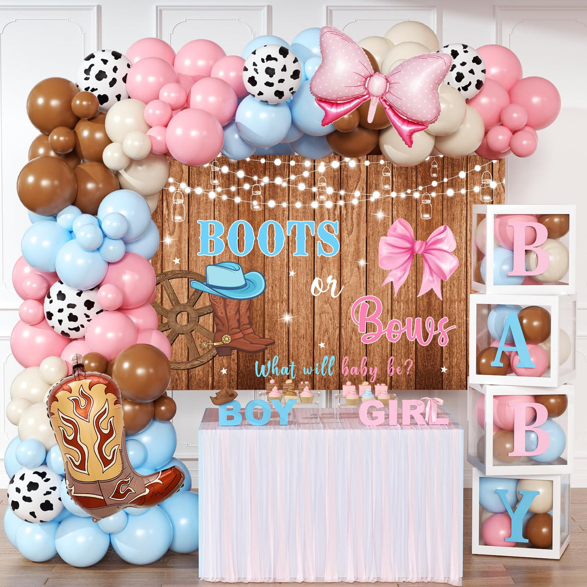 Gender Reveal Party Decoration Set for Baby Celebrations
