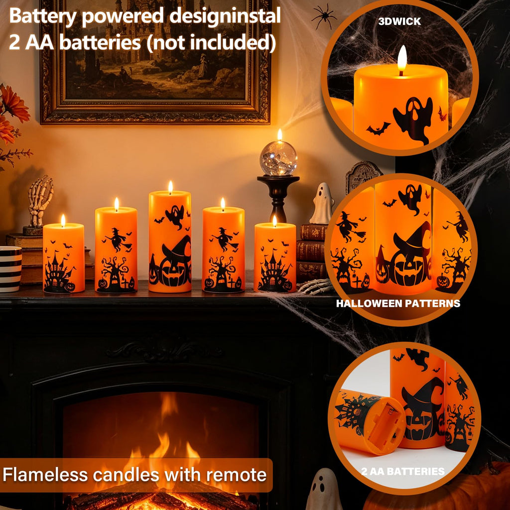 Flameless LED Pillar Candles with Remote Control & Timer