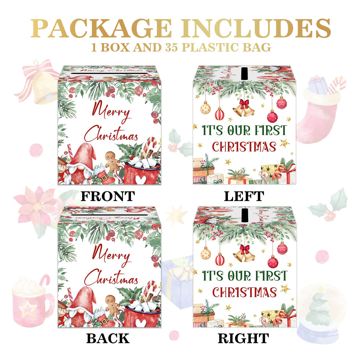 Christmas Surprise Money Box Gift & Indoor Holiday Decor