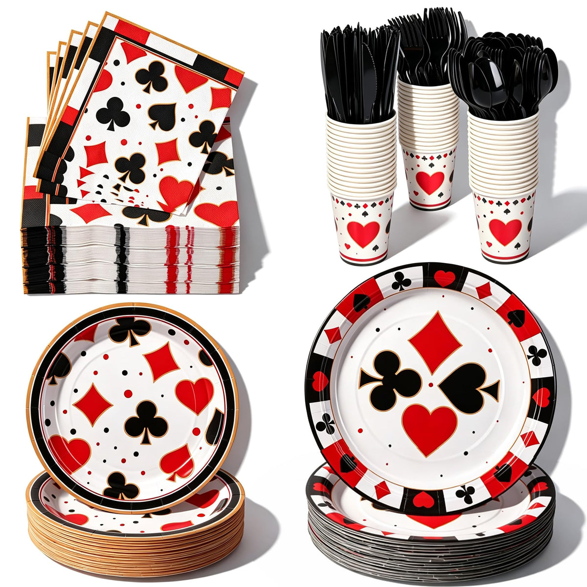 400-Piece Disposable Party Tableware Set for Celebrations