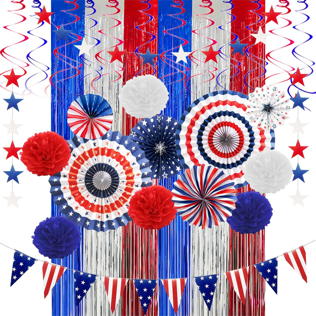 250th Anniversary 4th of July Patriotic Decoration Set