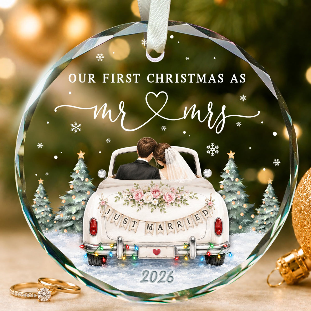 Christian Family Snowman Christmas Ornament for Parents