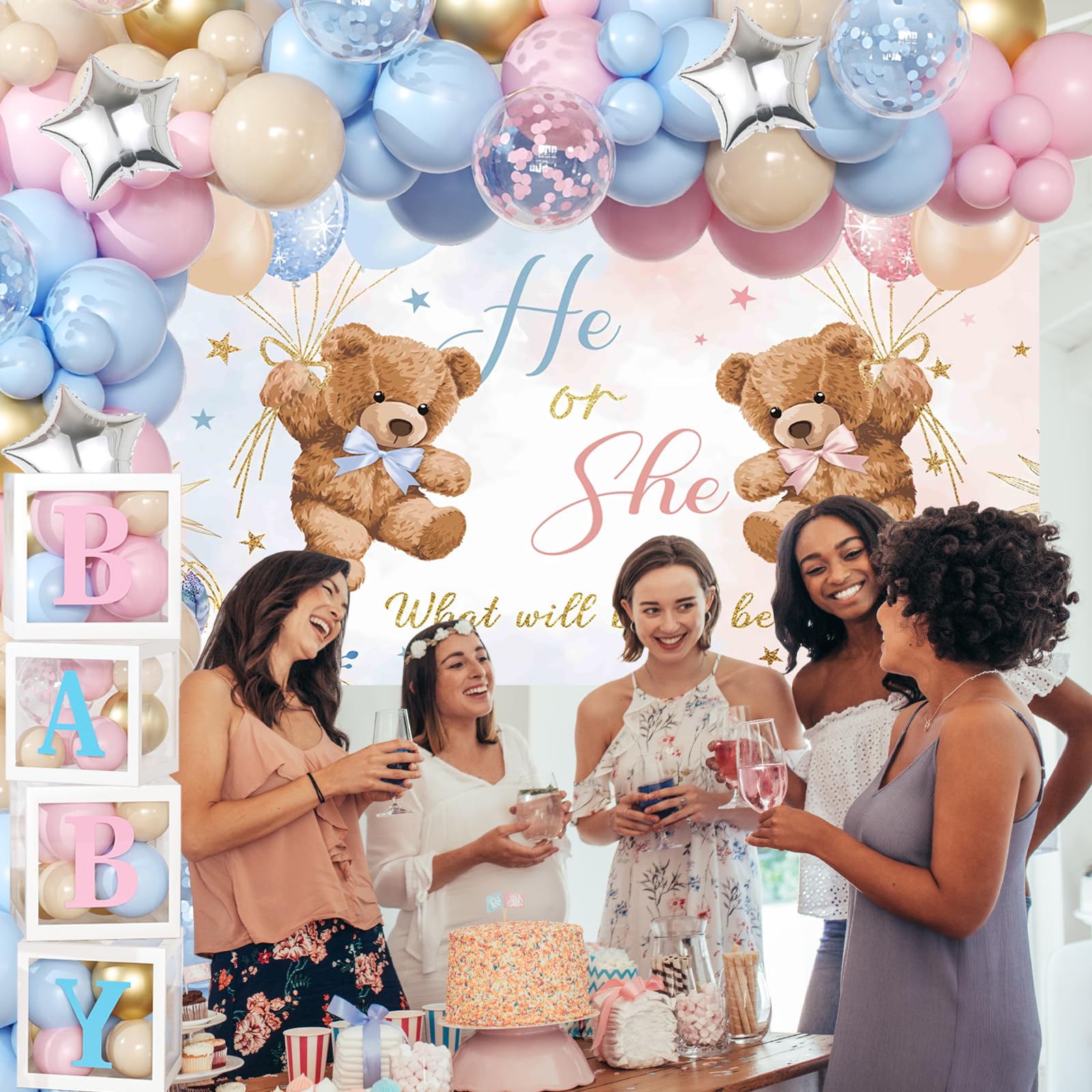 BIENAN Gender Reveal Decorations