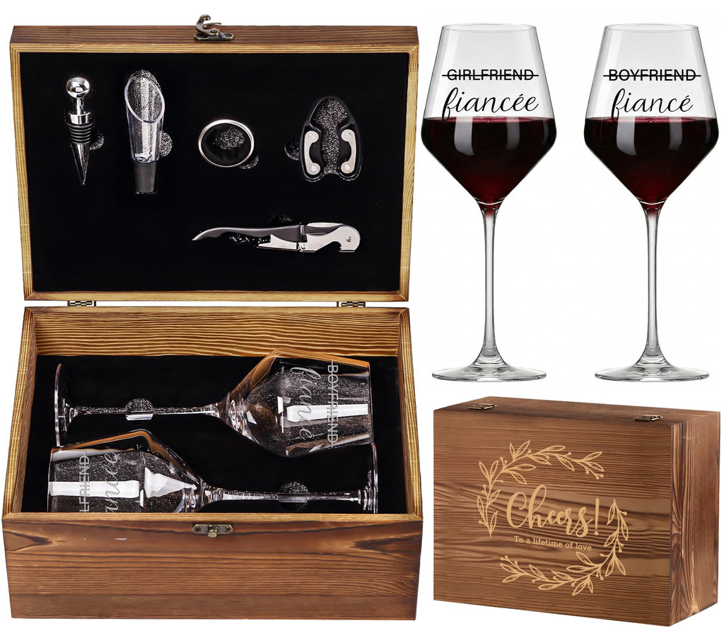 SIPBYSOP Mr and Mrs Wedding Gifts Wine Glasses