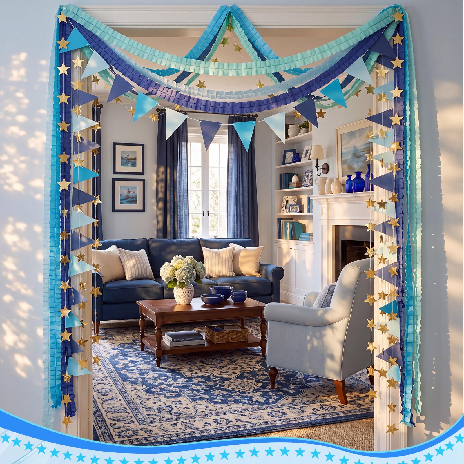 Frienda 15 Pcs Paper Chains Strips Set, Party Decorations