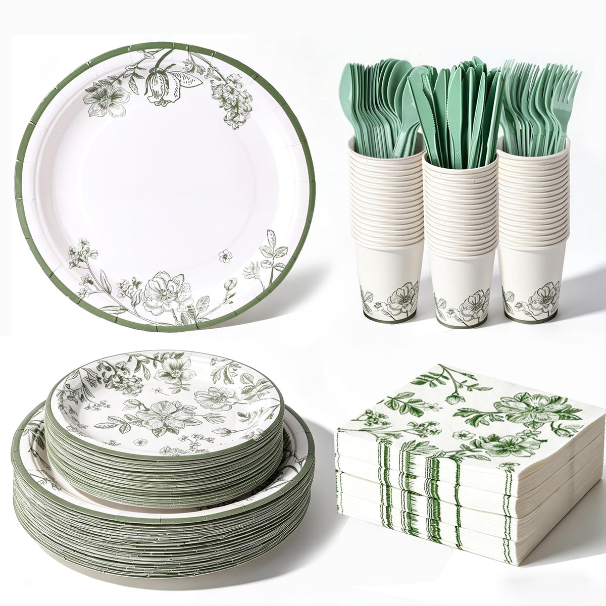 400-Piece Disposable Party Tableware Set for Celebrations