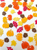 Halloween Pumpkin & Fall Leaf Table Confetti Decor