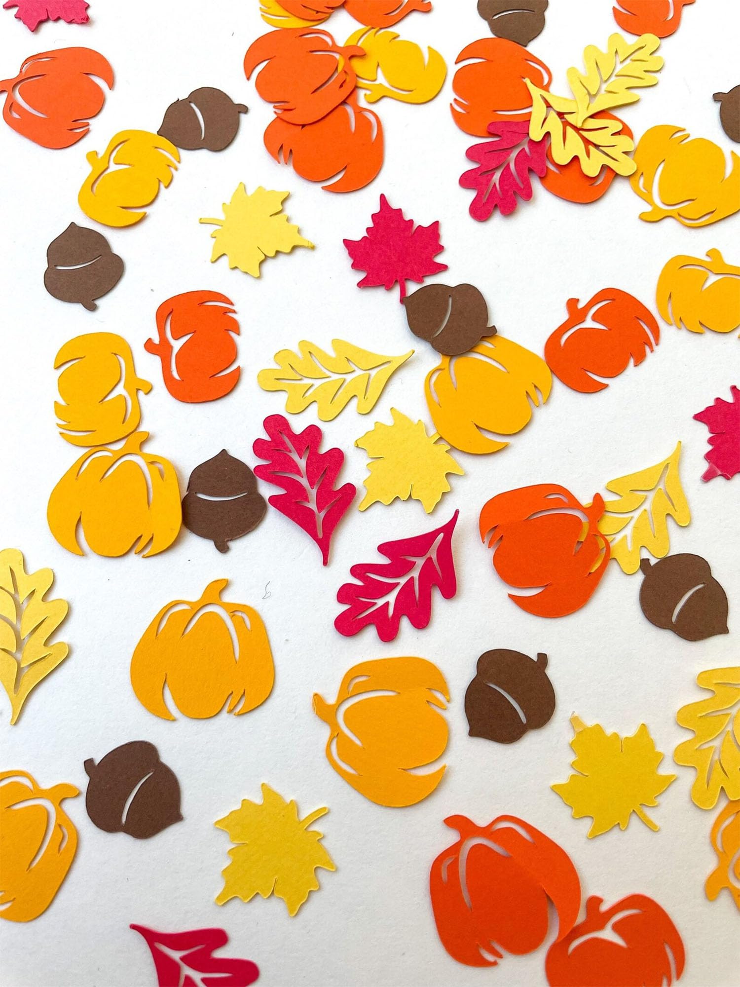 Halloween Pumpkin & Fall Leaf Table Confetti Decor