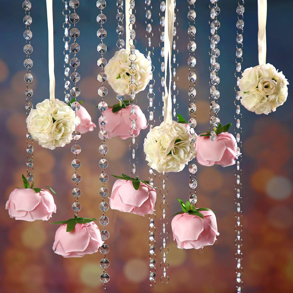 19 Pack Wedding Hanging Garland Acrylic Crystal Flower Kissing Ball Decor