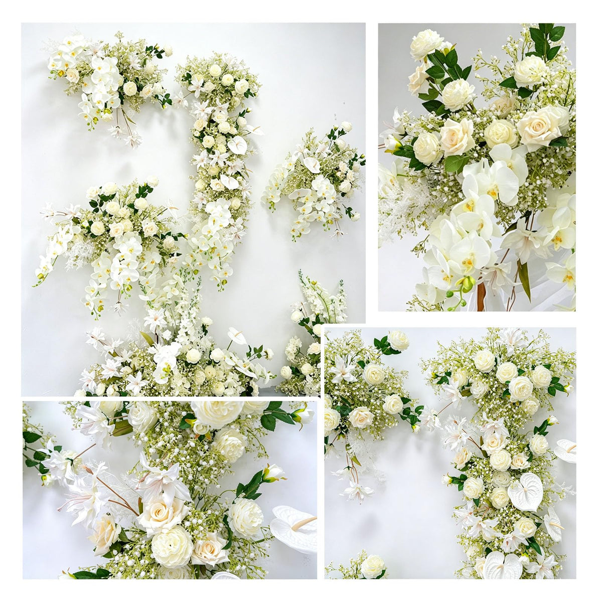 JQGADL Engagement Hanging Flowers, Decorative Flower Pairs, Ceremony Floral Decor, Artificial Hanging Flower Pairs for Venue Styling, for Parties, Wedding Banquets, Hotel
