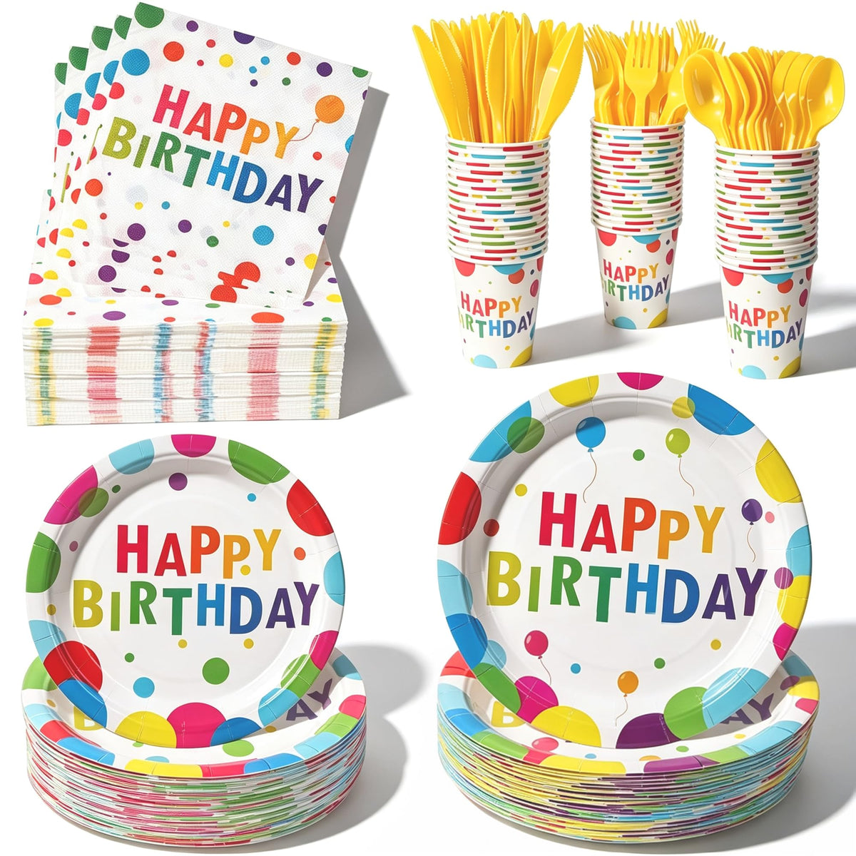 400-Piece Disposable Party Tableware Set for Celebrations