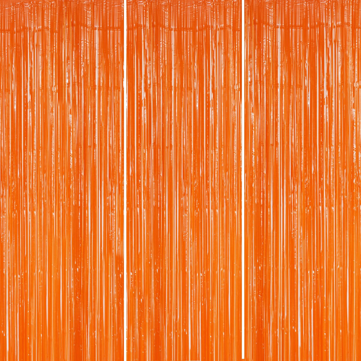 3-Pack Metallic Foil Fringe Backdrop Curtains for Parties