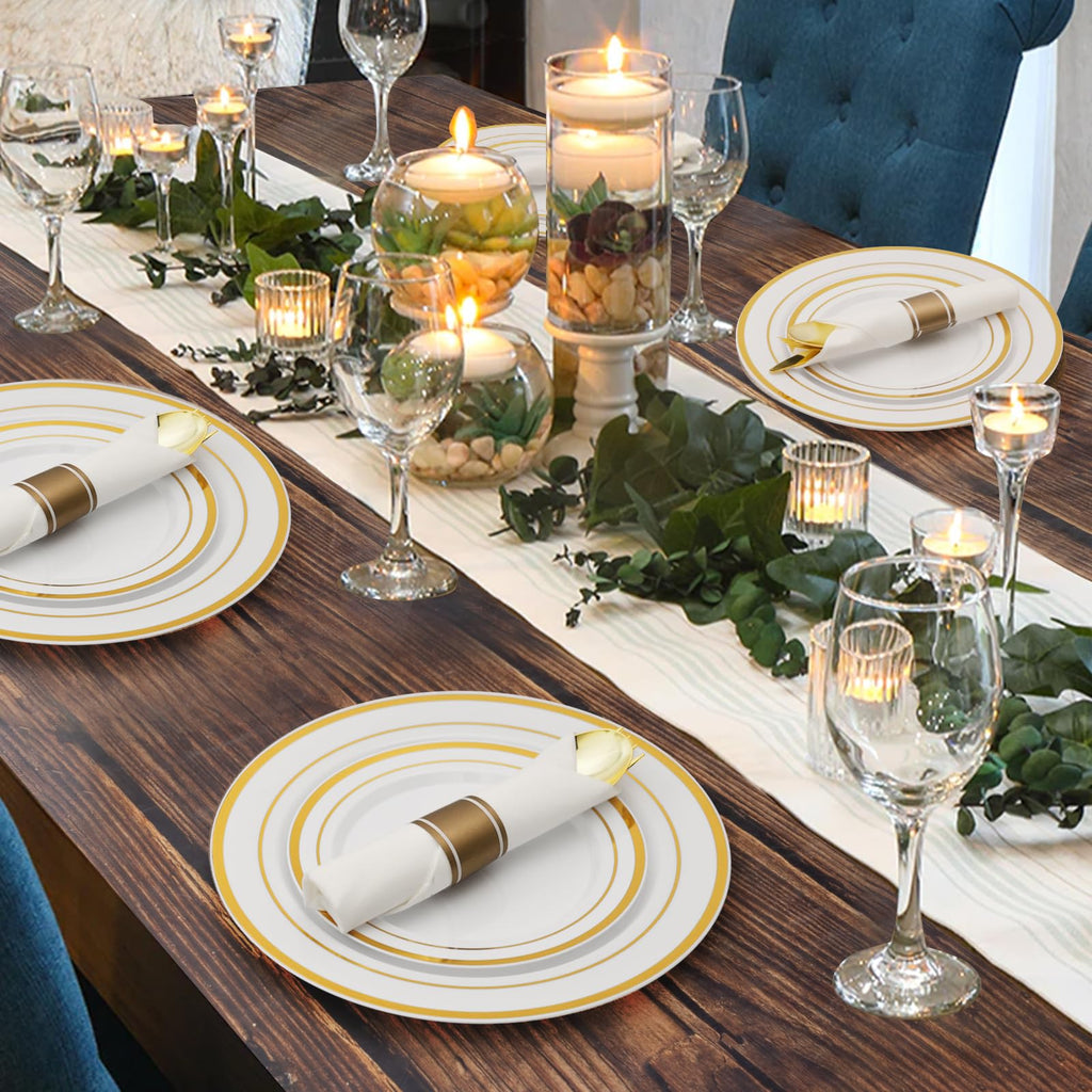 Goodluck Pre Rolled Plastic Dinnerware Set