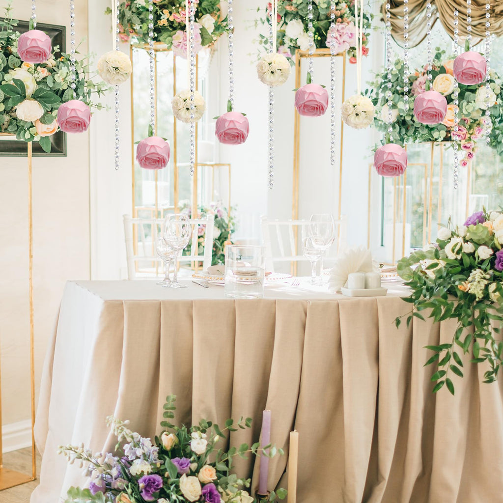 19 Pack Wedding Hanging Garland Acrylic Crystal Flower Kissing Ball Decor
