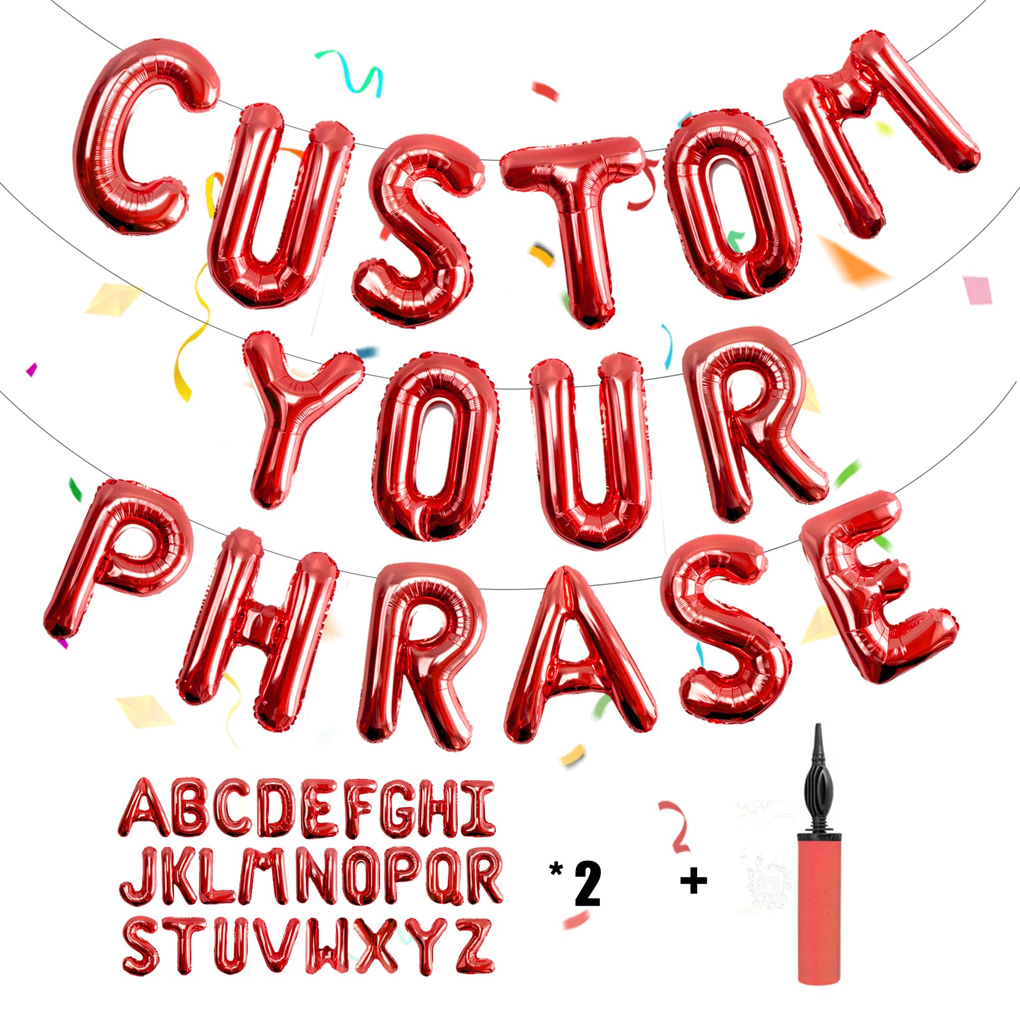 16-Inch Foil Alphabet Letter Balloons for Custom Party Banners