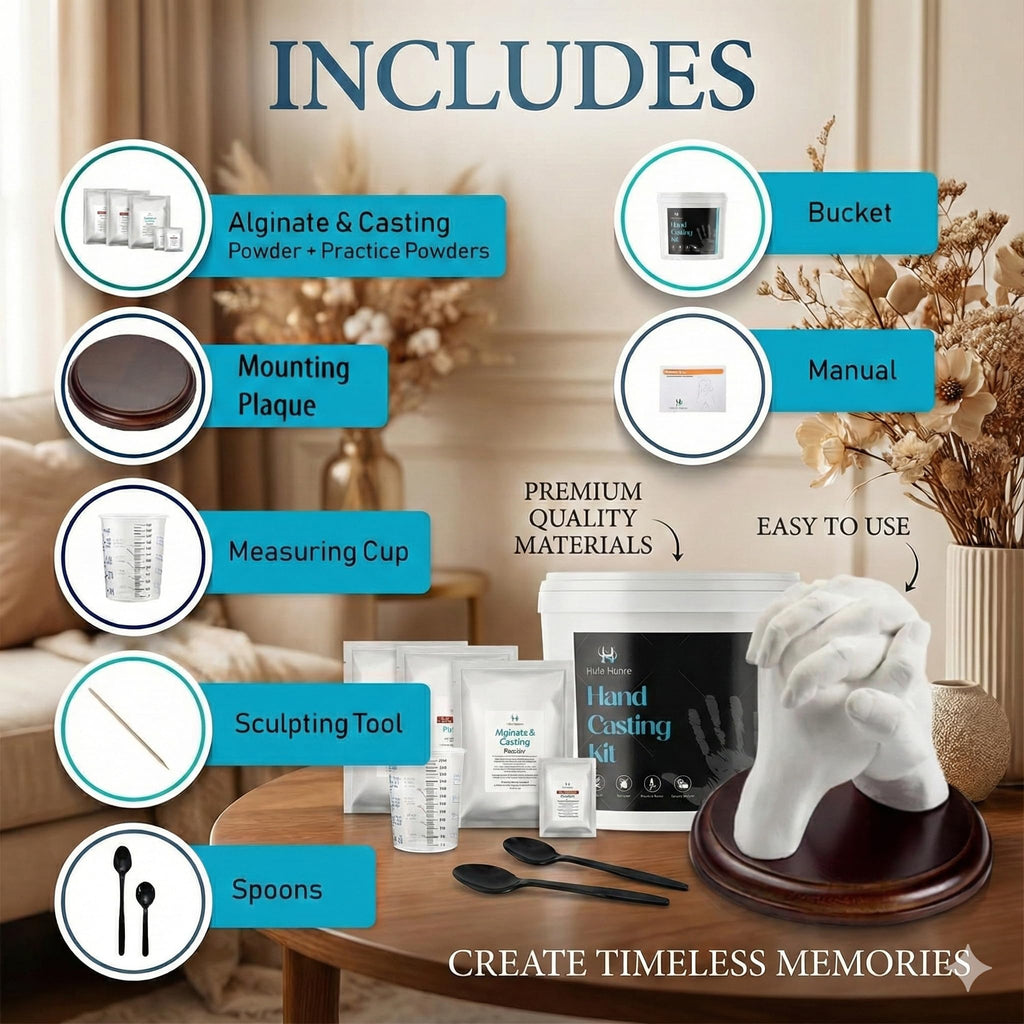 Couples & Family Hand Casting Kit with Mounting Plaque