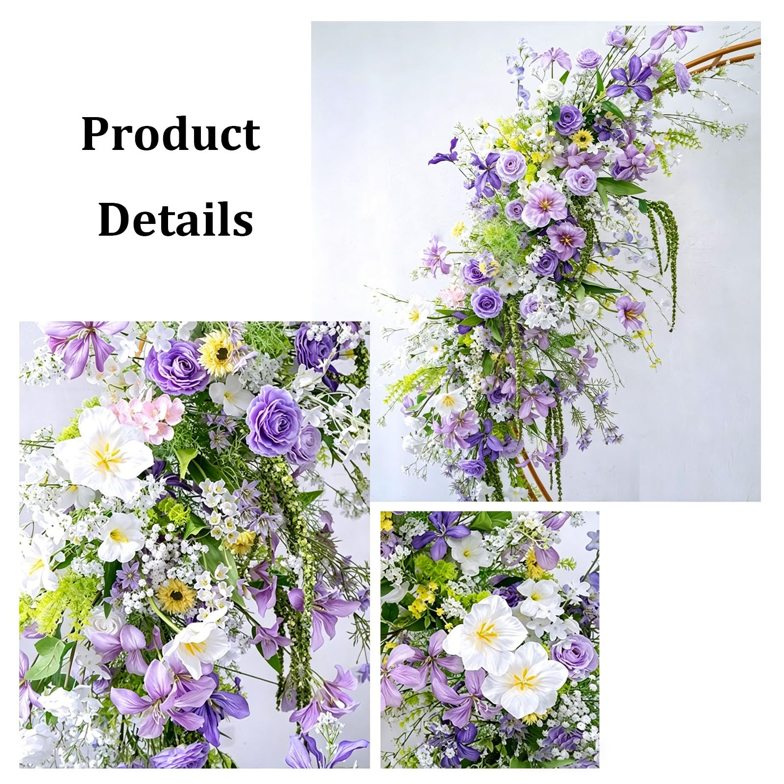 JQGADL Window Display Flowers Hanging Floral Decor Wedding Aisle Flowers, Multiple Styles Artificial Flowers, for Wedding Reception, Ceremony Backdrop, Hotel Decoration, Engagemen
