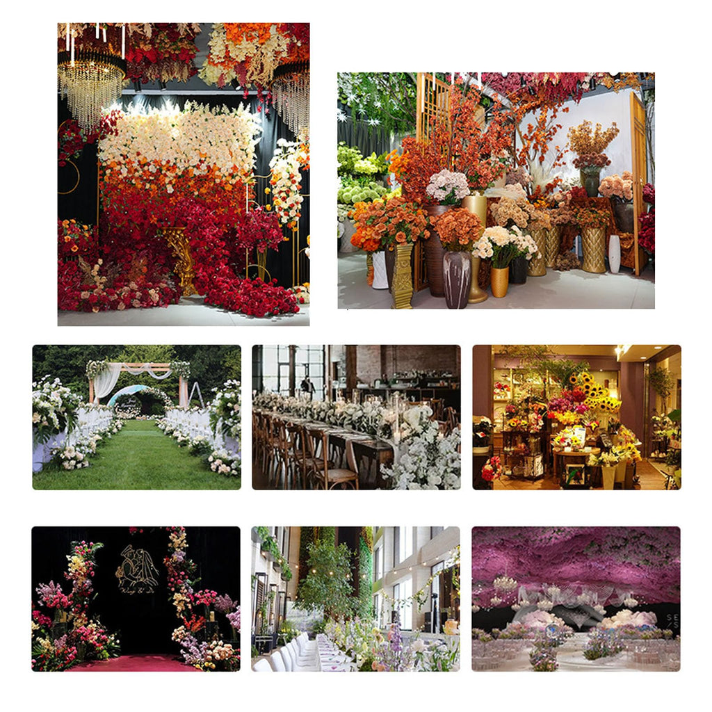 JQGADL Window Display Flowers Hanging Floral Decor Wedding Aisle Flowers, Multiple Styles Artificial Flowers, for Wedding Reception, Ceremony Backdrop, Hotel Decoration, Engagemen