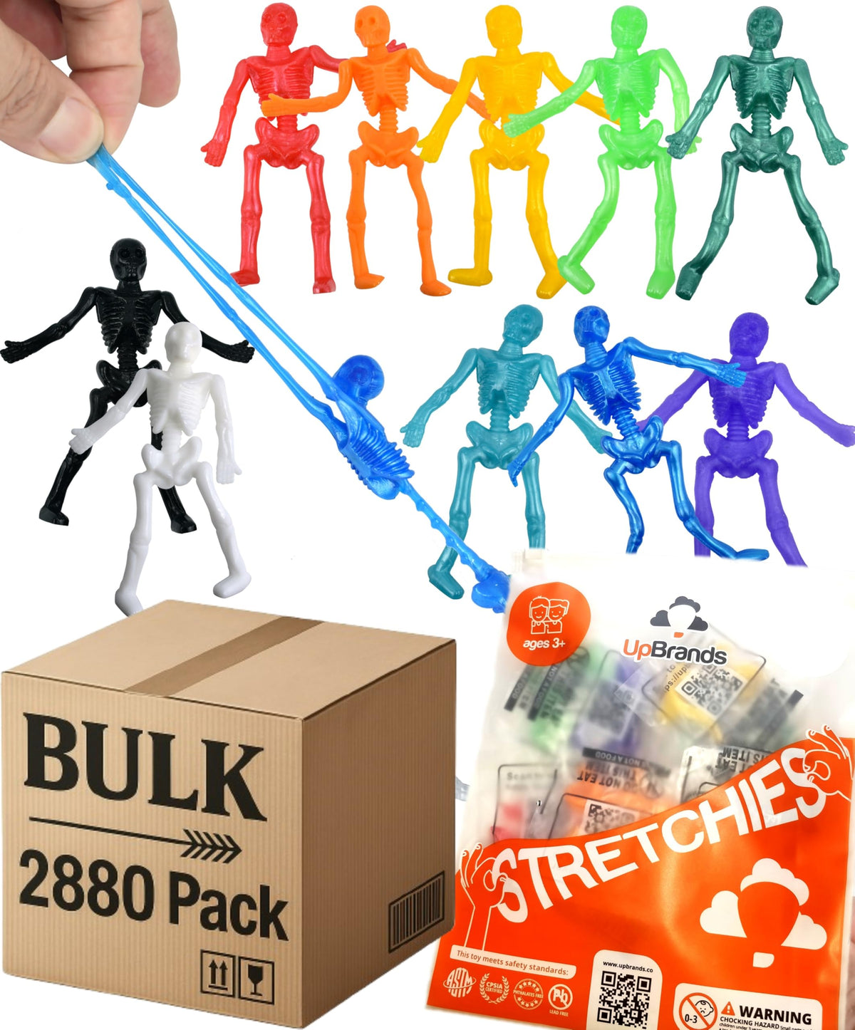 Spooky Stretchy Mini Skeleton Halloween Party Favors for Kids