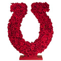 40in Tall Lucky Rose Petal Horseshoe Centerpiece, Tabletop Derby Party Display