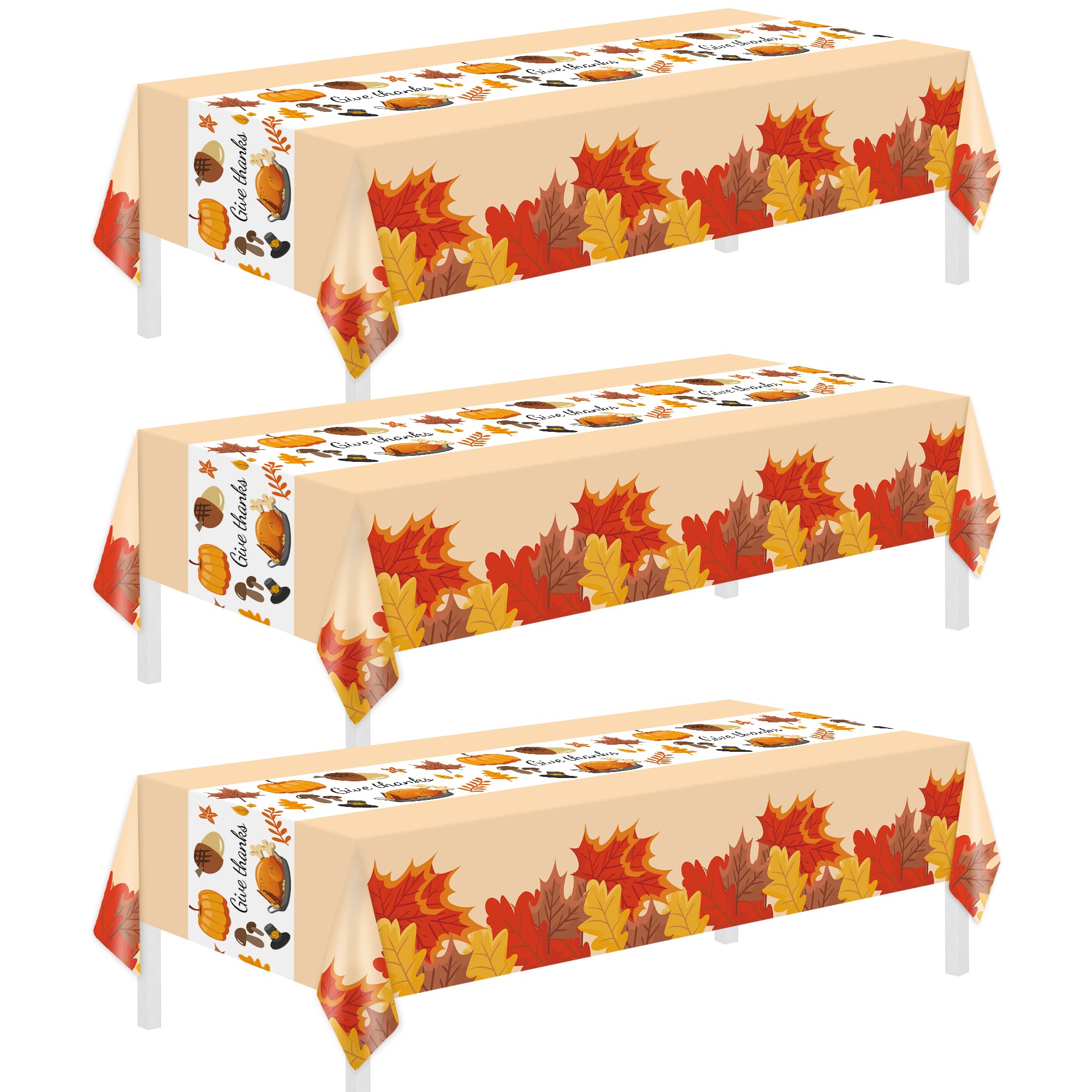 54 x 108-Inch Disposable Plastic Party Tablecloth Cover