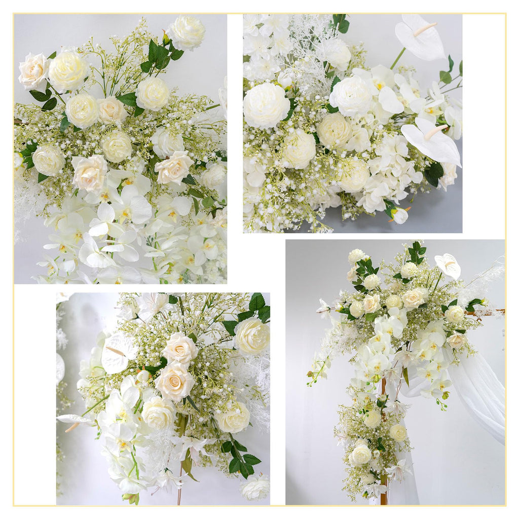 JQGADL Engagement Hanging Flowers, Decorative Flower Pairs, Ceremony Floral Decor, Artificial Hanging Flower Pairs for Venue Styling, for Parties, Wedding Banquets, Hotel
