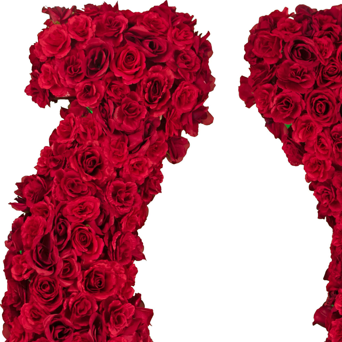 40in Tall Lucky Rose Petal Horseshoe Centerpiece, Tabletop Derby Party Display