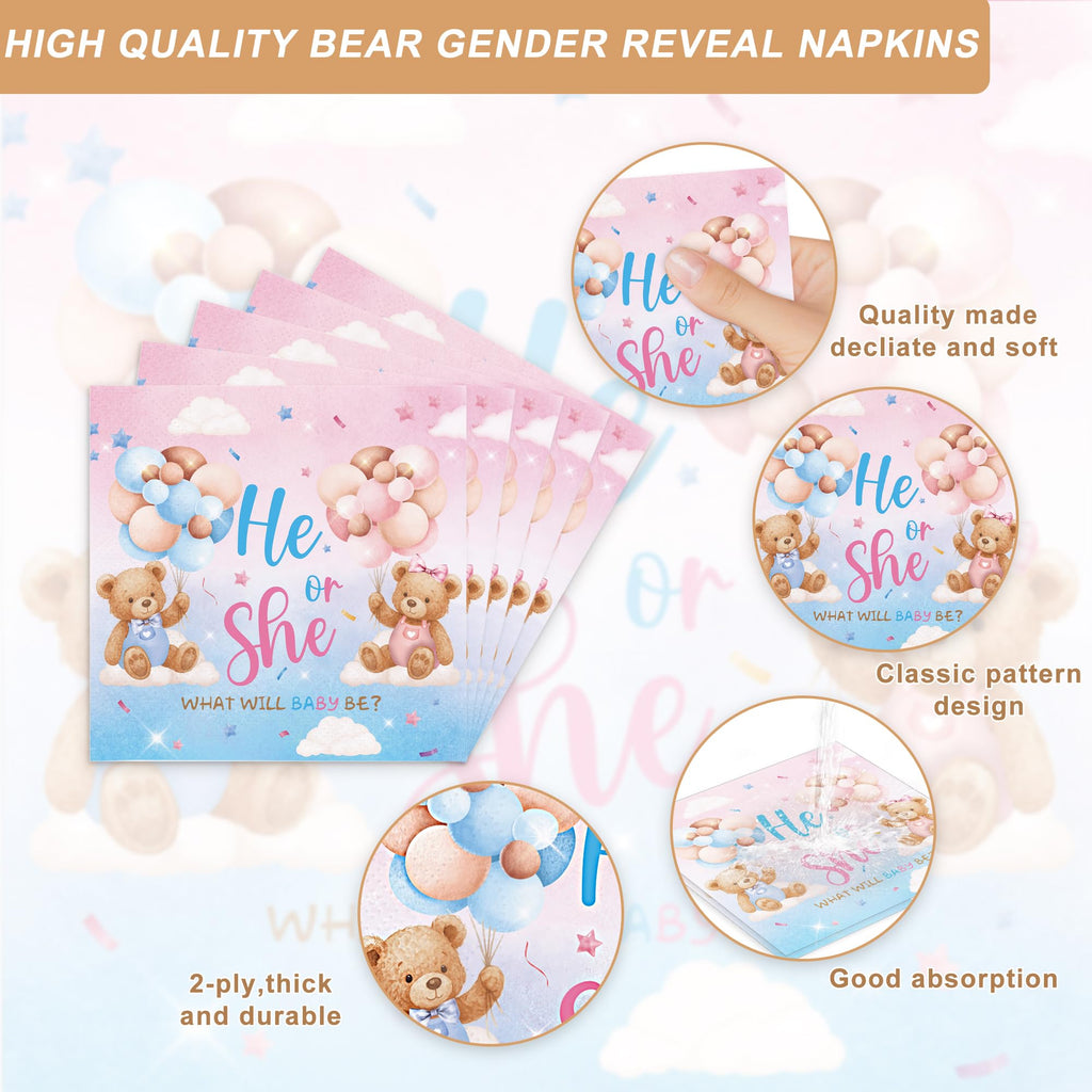 Gender Reveal Babyshower Party Tableware