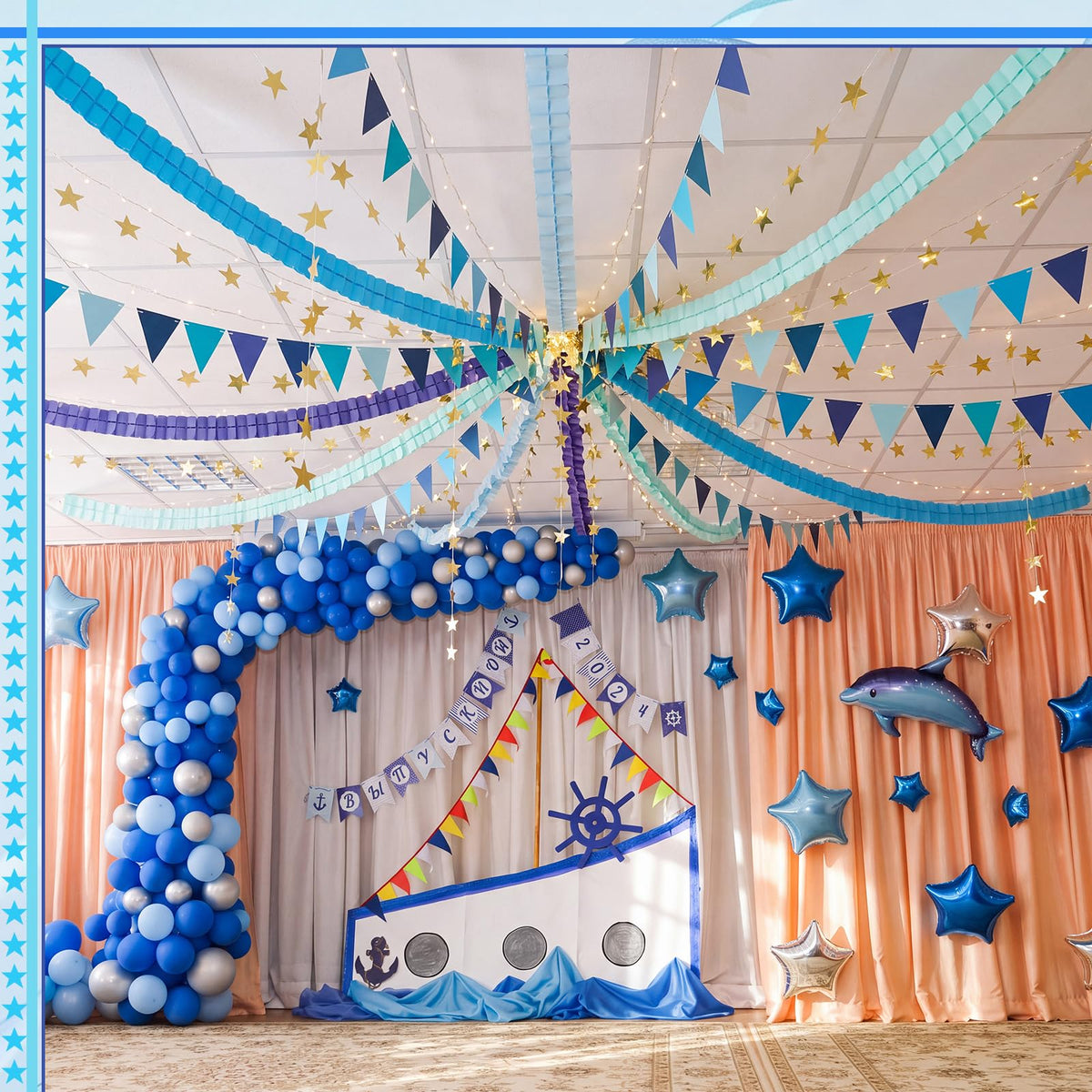 Frienda 15 Pcs Paper Chains Strips Set, Party Decorations