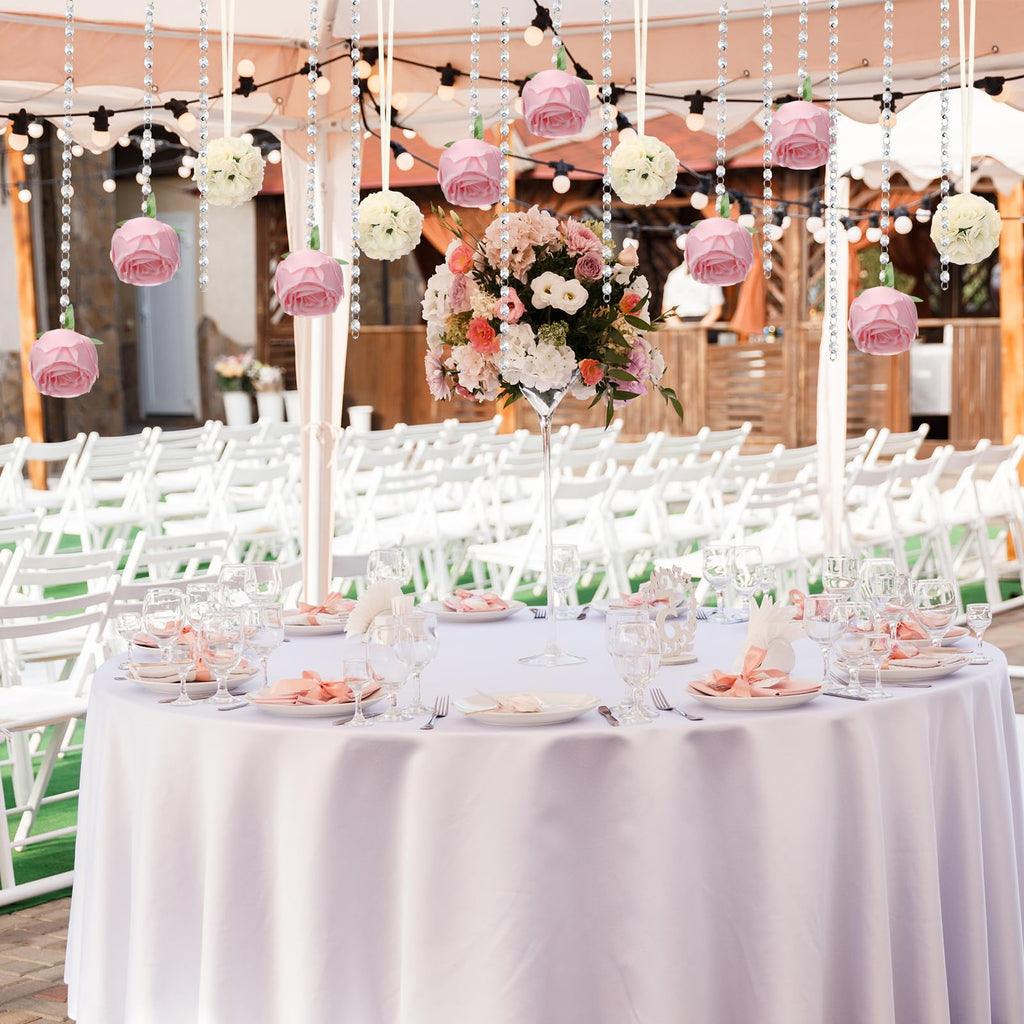 19 Pack Wedding Hanging Garland Acrylic Crystal Flower Kissing Ball Decor