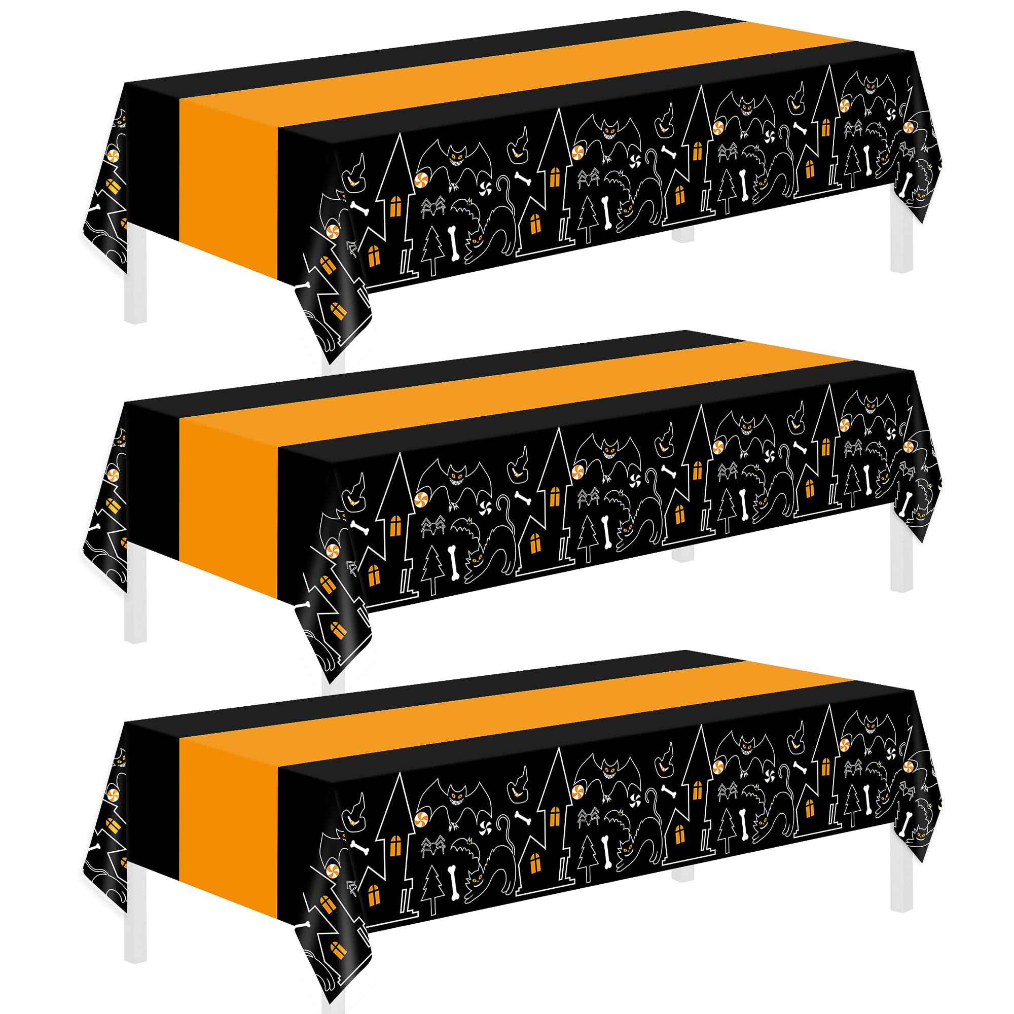 54 x 108-Inch Disposable Plastic Party Tablecloth Cover