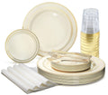 OCCASIONS 50-125-175-Combos Pieces GOLD (25 Guests) 10.5'', 6.25'' + Silverware
