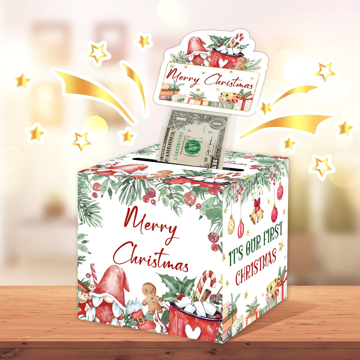 Christmas Surprise Money Box Gift & Indoor Holiday Decor