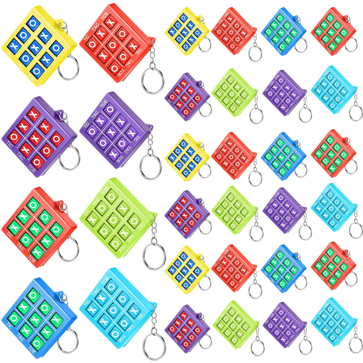 Tic Tac Toe Keychain Party Favors for Kids Ages 4–12
